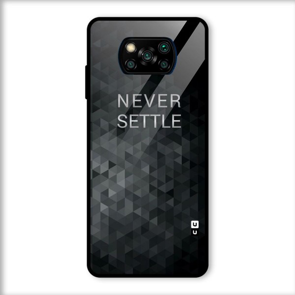 Abstract No Settle Glass Back Case for Poco X3