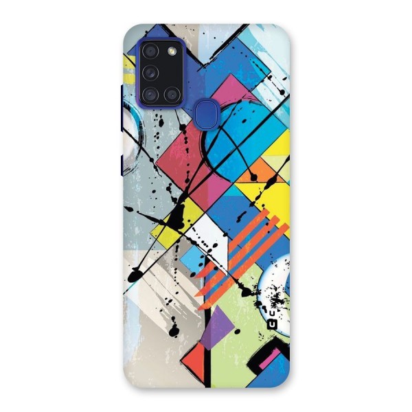 Abstract Paint Shape Back Case for Galaxy A21s