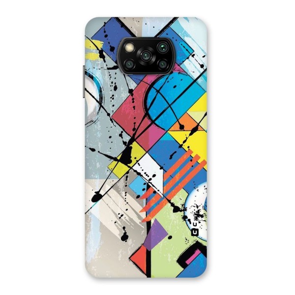Abstract Paint Shape Back Case for Poco X3