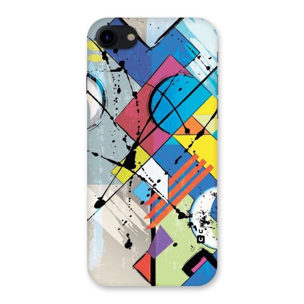 Abstract Paint Shape Back Case for iPhone SE 2020