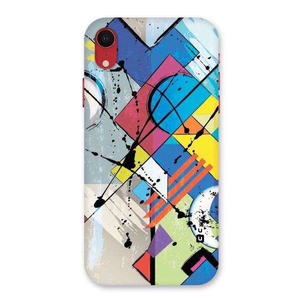 Abstract Paint Shape Back Case for iPhone XR