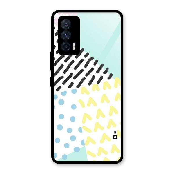 Abstract Pastel Glass Back Case for Vivo iQOO 7 5G