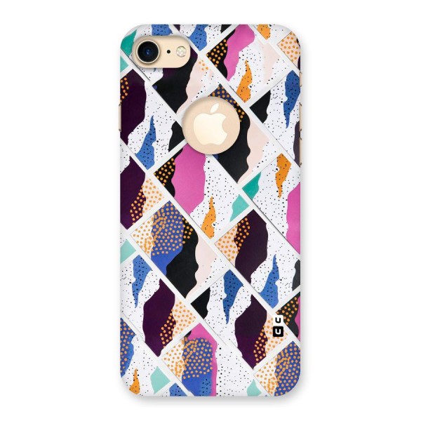 Abstract Polka Back Case for iPhone 7 Logo Cut
