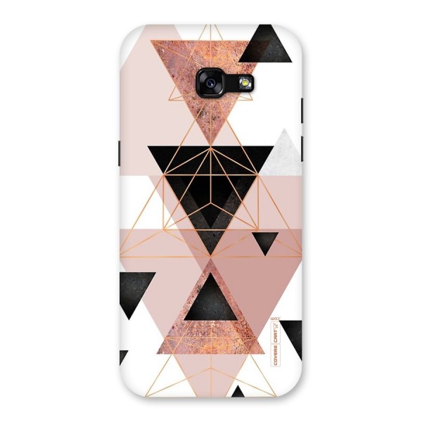 Abstract Rose Gold Triangles Back Case for Galaxy A5 2017