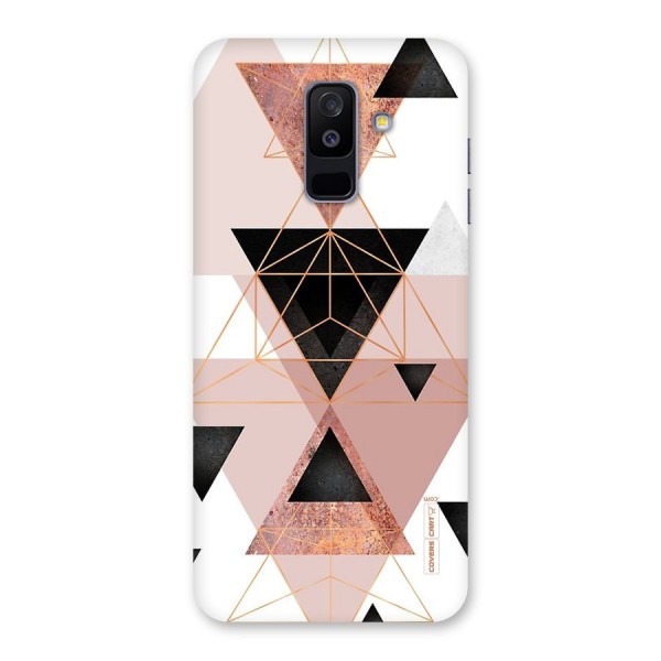 Abstract Rose Gold Triangles Back Case for Galaxy A6 Plus
