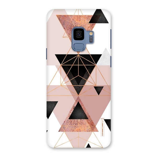 Abstract Rose Gold Triangles Back Case for Galaxy S9