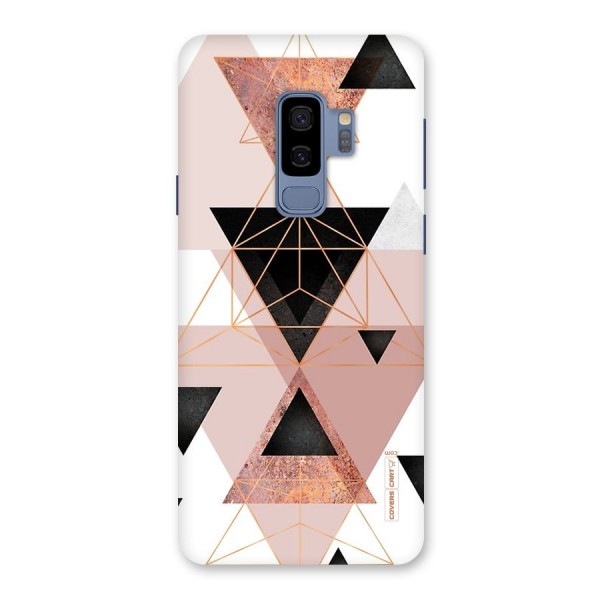 Abstract Rose Gold Triangles Back Case for Galaxy S9 Plus