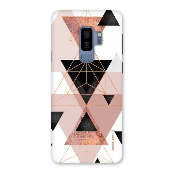 Abstract Rose Gold Triangles Back Case for Galaxy S9 Plus