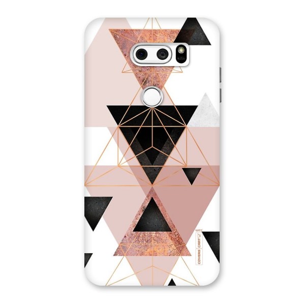 Abstract Rose Gold Triangles Back Case for LG V30