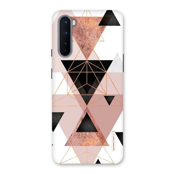 Abstract Rose Gold Triangles Back Case for OnePlus Nord