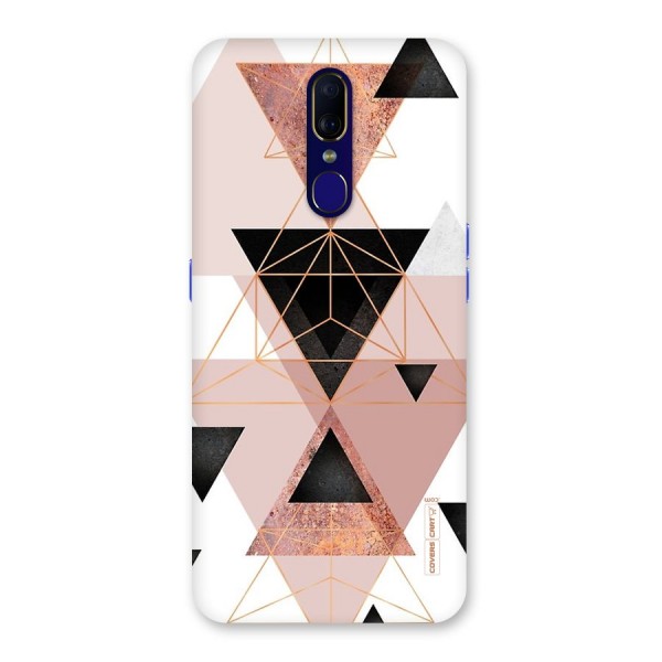 Abstract Rose Gold Triangles Back Case for Oppo F11