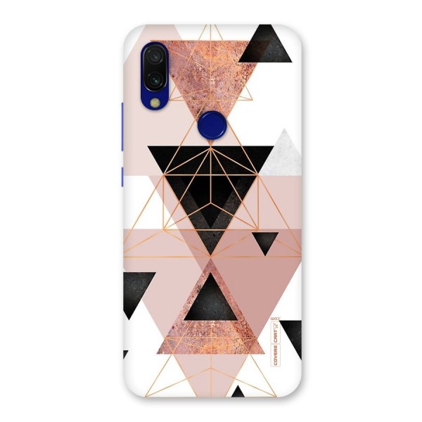 Abstract Rose Gold Triangles Back Case for Redmi 7