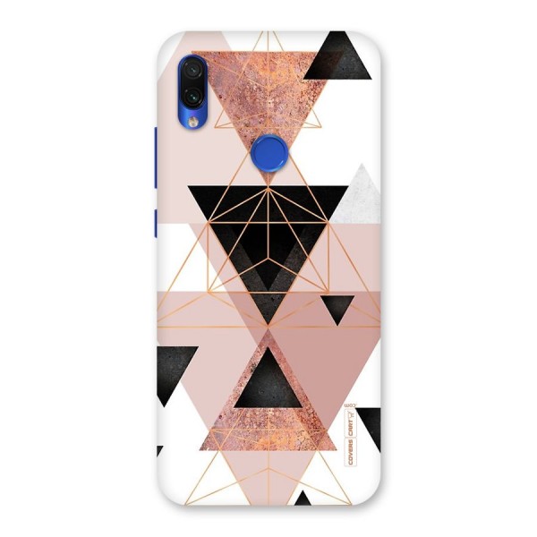 Abstract Rose Gold Triangles Back Case for Redmi Note 7S