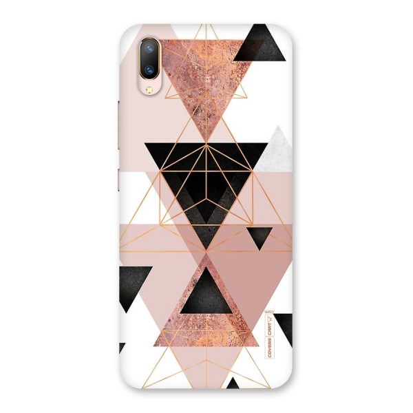 Abstract Rose Gold Triangles Back Case for Vivo V11 Pro