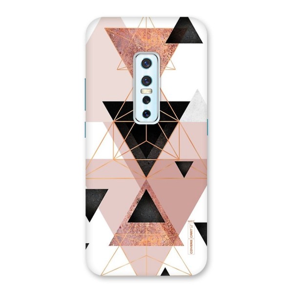 Abstract Rose Gold Triangles Back Case for Vivo V17 Pro