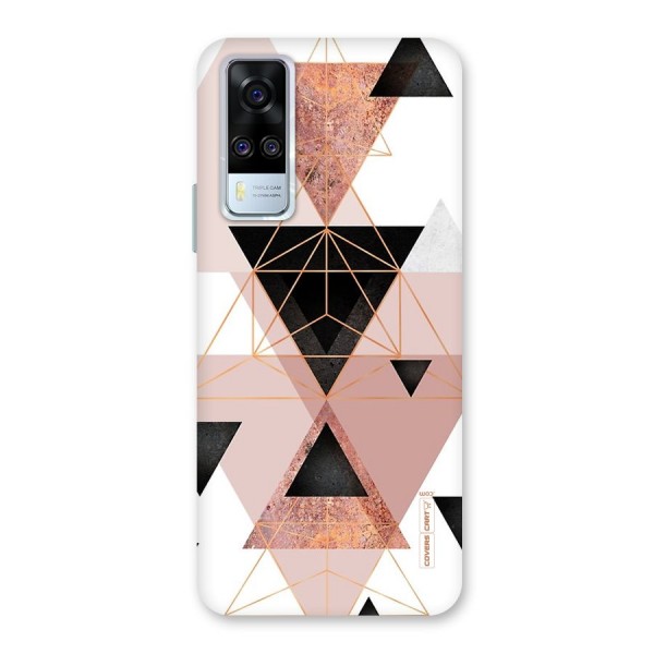 Abstract Rose Gold Triangles Back Case for Vivo Y31