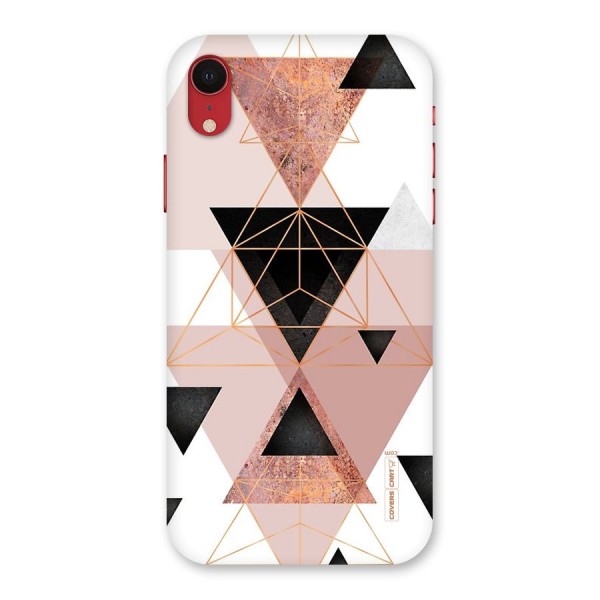 Abstract Rose Gold Triangles Back Case for iPhone XR