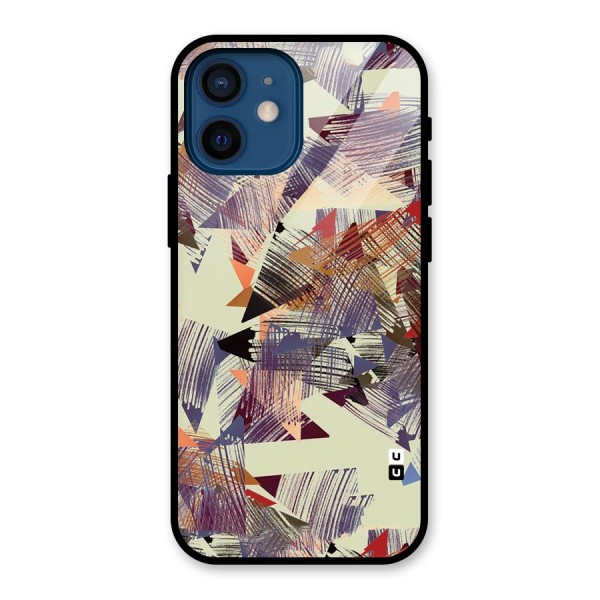 Abstract Sketch Glass Back Case for iPhone 12 Mini