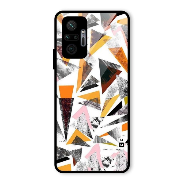 Abstract Sketchy Triangles Glass Back Case for Redmi Note 10 Pro Max