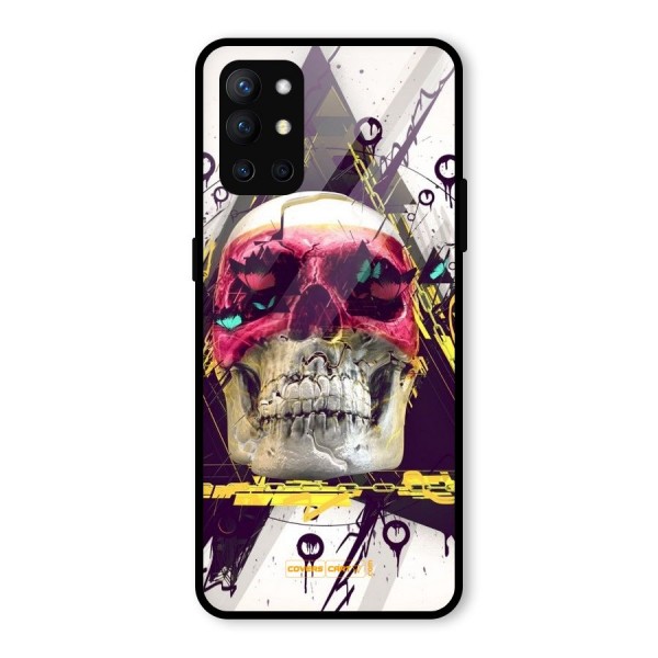 Abstract Skull Glass Back Case for OnePlus 9R