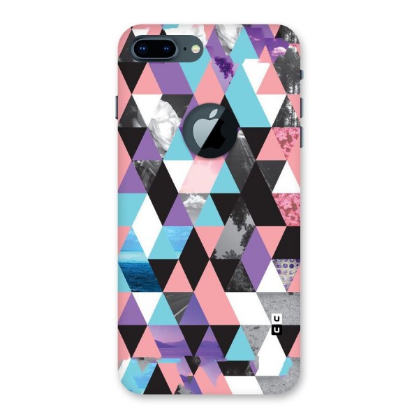 Abstract Splash Triangles Back Case for iPhone 7 Plus Logo Cut