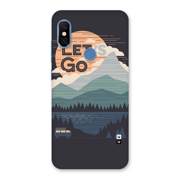 Abstract Travel Back Case for Redmi Note 6 Pro
