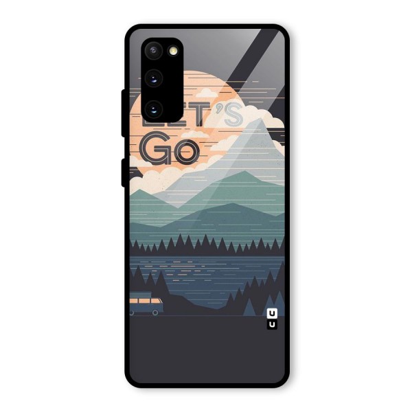 Abstract Travel Glass Back Case for Galaxy S20 FE 5G
