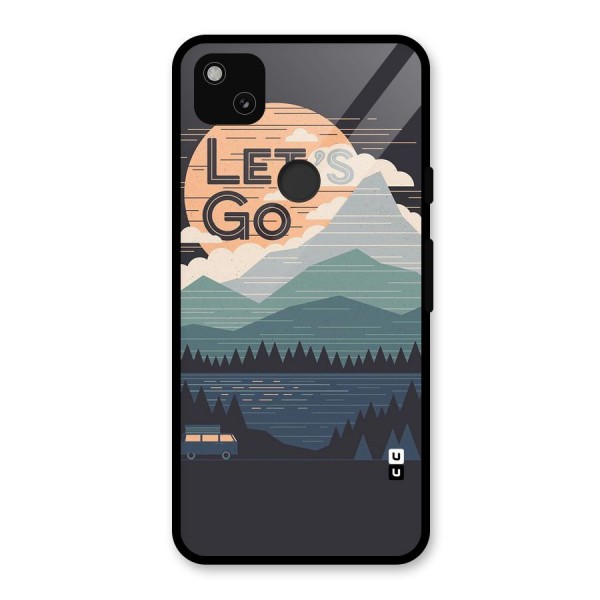 Abstract Travel Glass Back Case for Google Pixel 4a