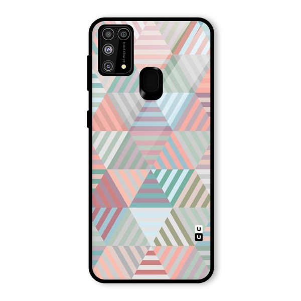 Abstract Triangle Lines Glass Back Case for Galaxy M31