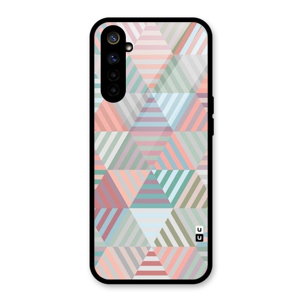 Abstract Triangle Lines Glass Back Case for Realme 6