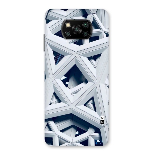 Abstract White Lines Back Case for Poco X3