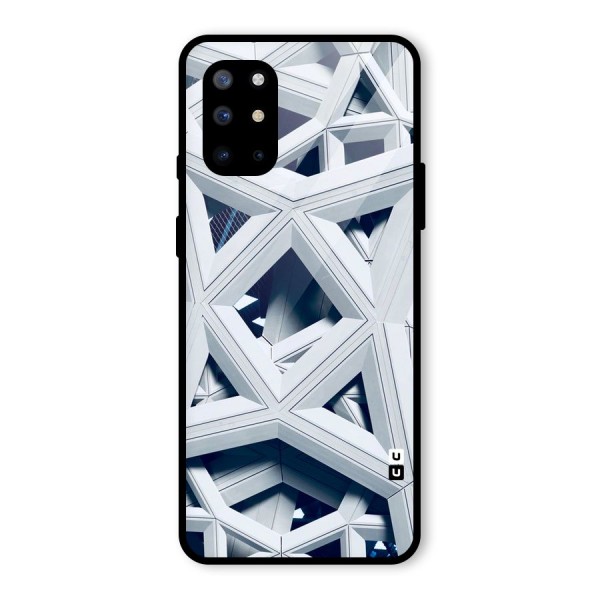 Abstract White Lines Glass Back Case for OnePlus 8T