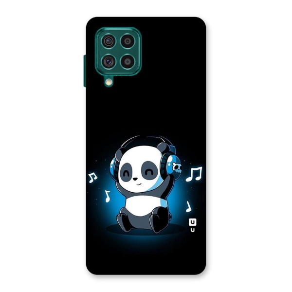 Adorable Panda Enjoying Music Back Case for Galaxy F62