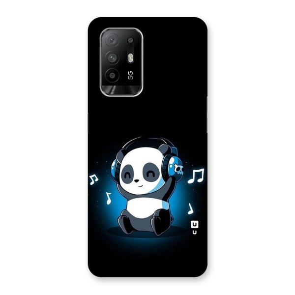 Adorable Panda Enjoying Music Back Case for Oppo F19 Pro Plus 5G