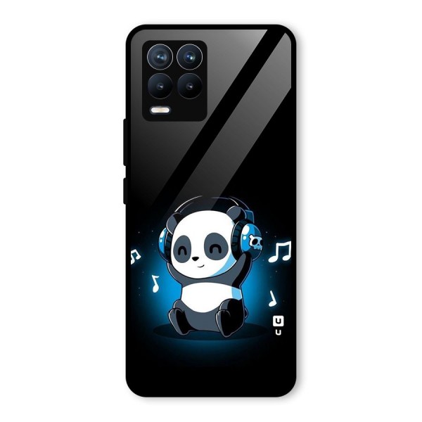 Adorable Panda Enjoying Music Glass Back Case for Realme 8 Pro