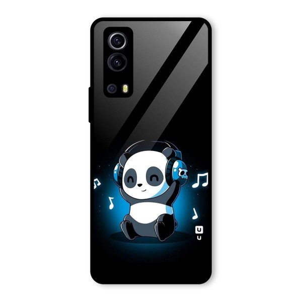 Adorable Panda Enjoying Music Glass Back Case for Vivo iQOO Z3
