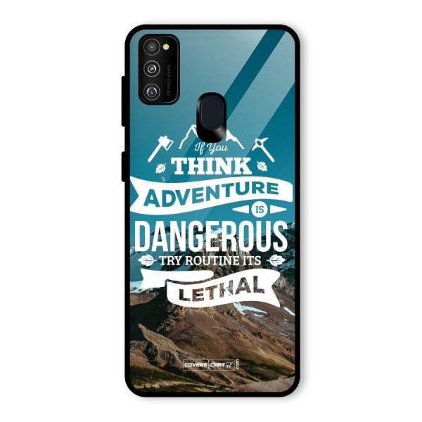 Adventure Dangerous Lethal Glass Back Case for Galaxy M21