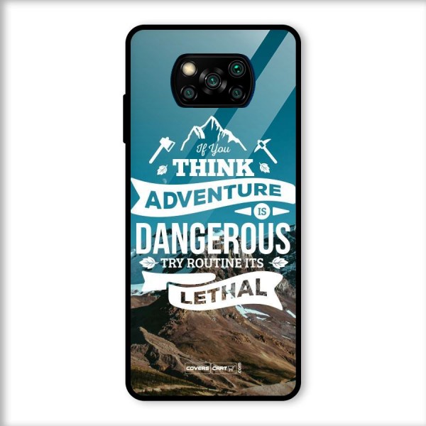 Adventure Dangerous Lethal Glass Back Case for Poco X3