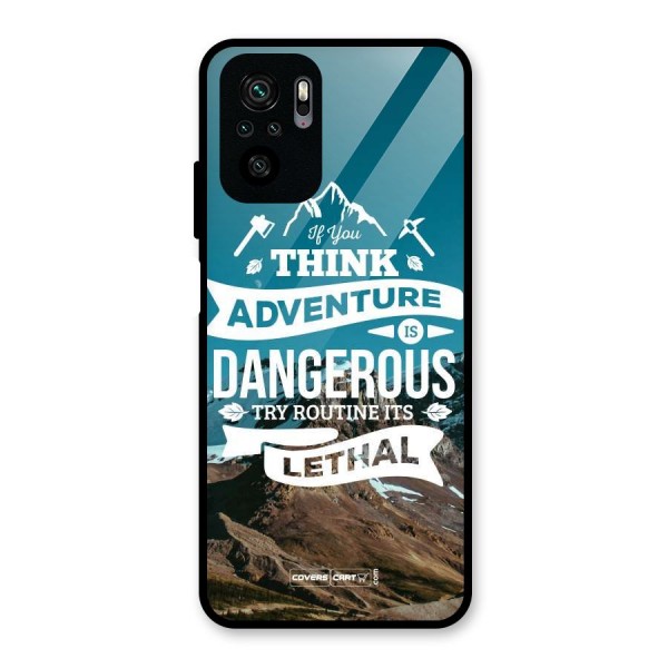 Adventure Dangerous Lethal Glass Back Case for Redmi Note 10