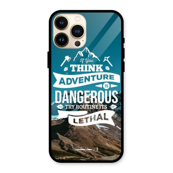 Adventure Dangerous Lethal Glass Back Case for iPhone 13 Pro Max