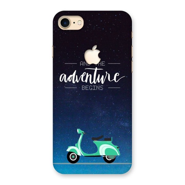 Adventure Scooter Back Case for iPhone 7 Apple Cut
