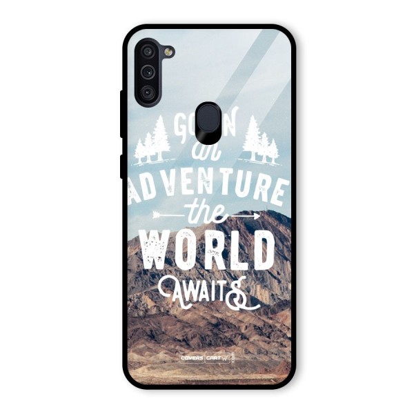Adventure World Glass Back Case for Galaxy M11