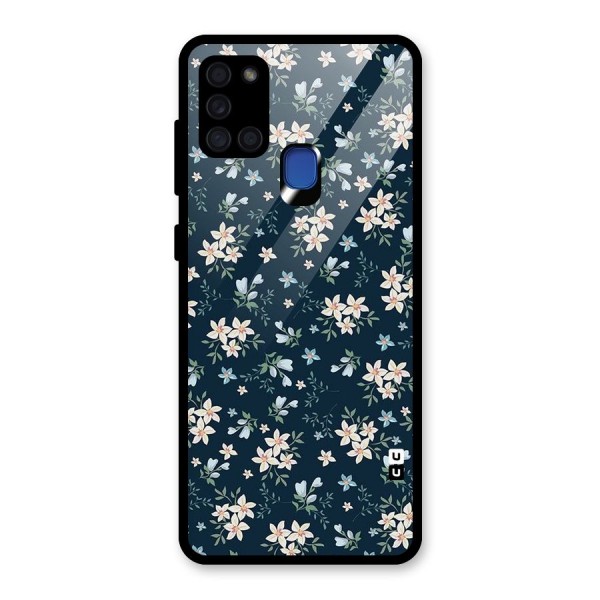 Aesthetic Bloom Glass Back Case for Galaxy A21s