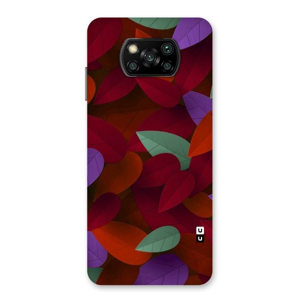 Aesthetic Colorful Leaves Back Case for Poco X3