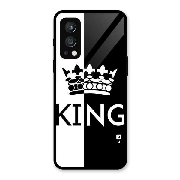 Aesthetic Crown King Glass Back Case for OnePlus Nord 2 5G