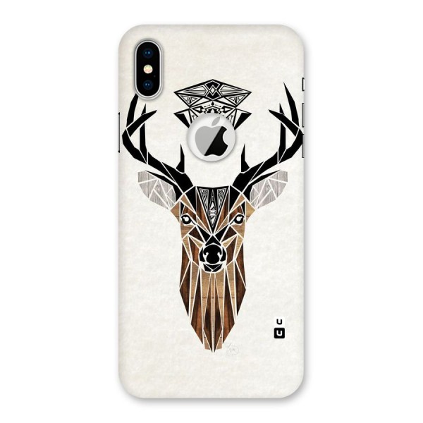 Aesthetic Deer Design Back Case for iPhone XS Logo Cut