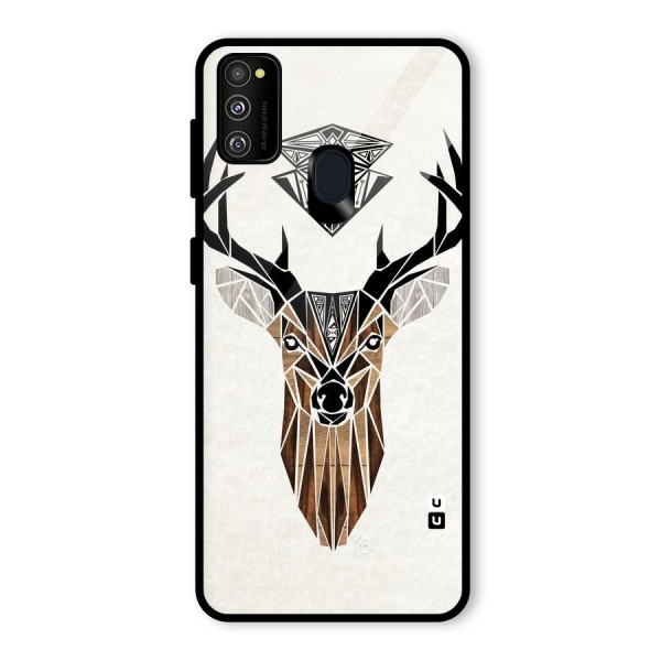 Aesthetic Deer Design Glass Back Case for Galaxy M21