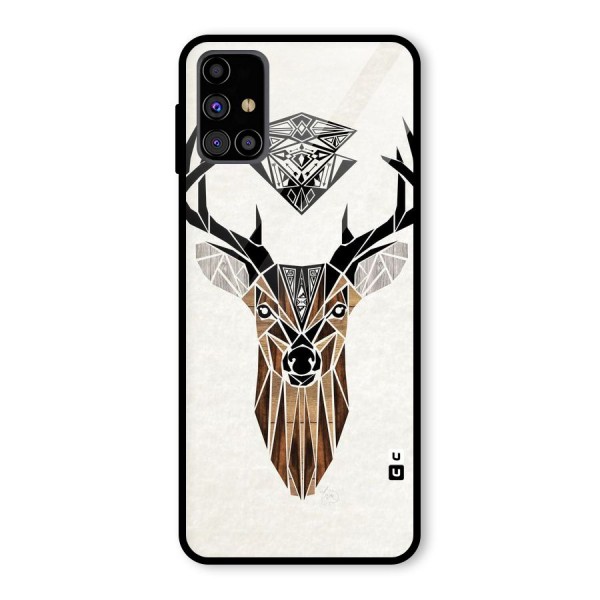 Aesthetic Deer Design Glass Back Case for Galaxy M31s