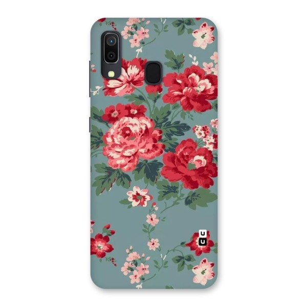 Aesthetic Floral Red Back Case for Galaxy A30