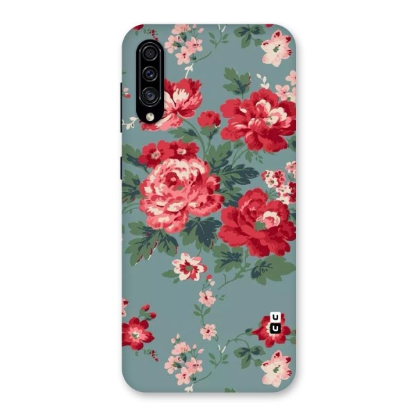 Aesthetic Floral Red Back Case for Galaxy A30s